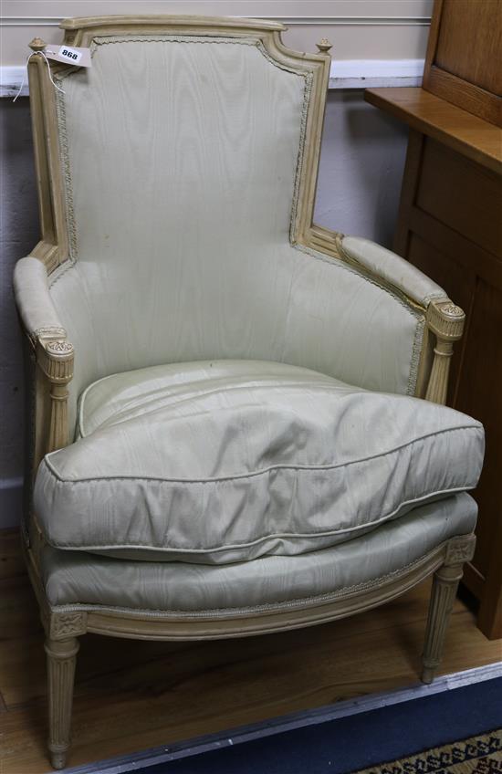 A Louis XVI style fauteuil